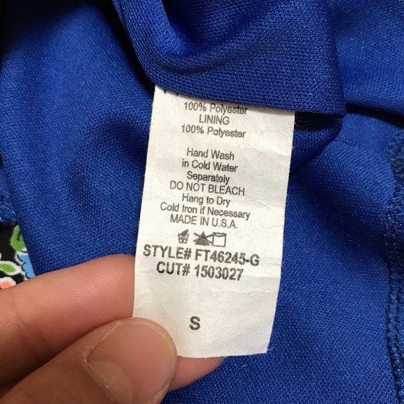 Jella Couture Dress Sleeveless Blue Floral Size S - Picture 8 of 8